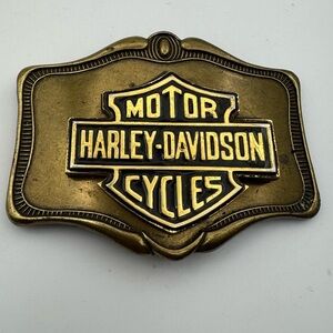 HARLEY DAVIDSON BELT BUCKLE  1978 Brass AHD Biker vintage Moto